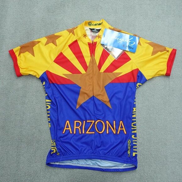 Canari Cycling Jersey Arizona State Flag Men's Small Multicolor Short Sleeve - Picture 1 of 7